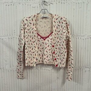 Zara knit cardigan and tank set